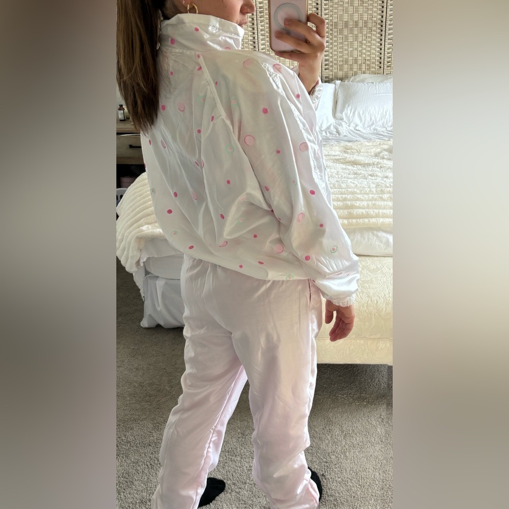 Vintage Adidas Originals Pink & White Tracksuit SET | 80s 90s Trefoil